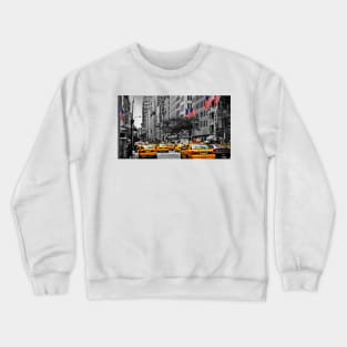 Color in 5th Ave Yellow Cabs plus Stars and Stripes Crewneck Sweatshirt